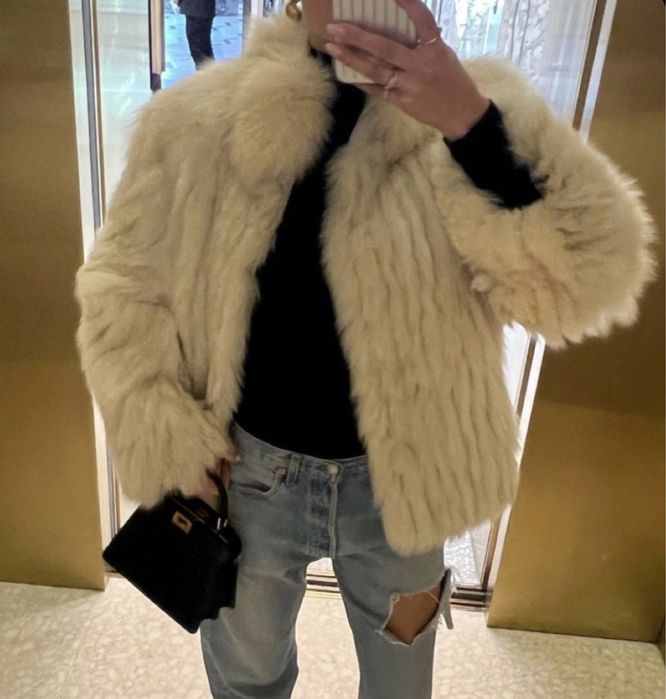 Палто, естествен косъм