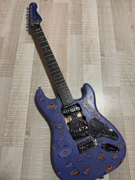 Chitară Custom „The Watcher”  Hand-Painted Piesă Unică