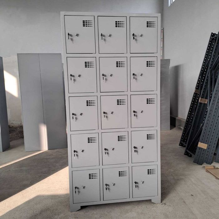 Шкаф металлический многоячеечный, новый дизайн.