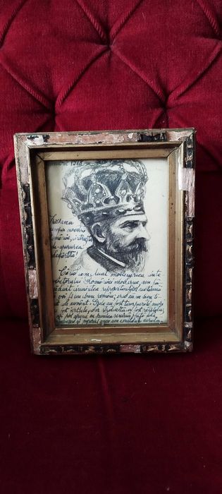 Serie de 4 schițe în creion ale M.S Regele Ferdinand. Dim: 15/10 cm .