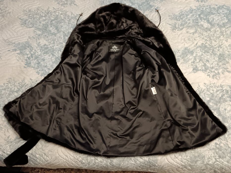 Шуба норковая чёрная