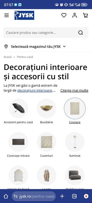Covor rotund împletit exterior interior bej 120cm Jysc