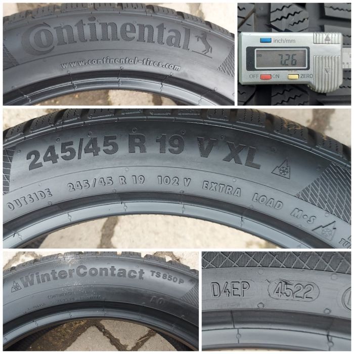 O bucată 245/45 R19 M+S iarnă - una Gislaved Continental Hankook