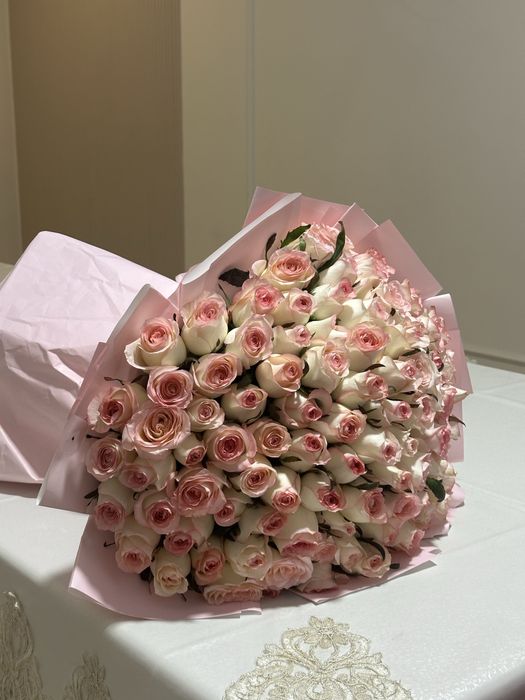 101 роза цветы свежые