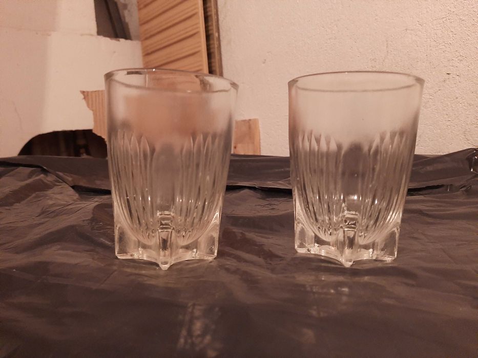 Масивни чаши от соца за безалкохолно, уиски - 8 броя