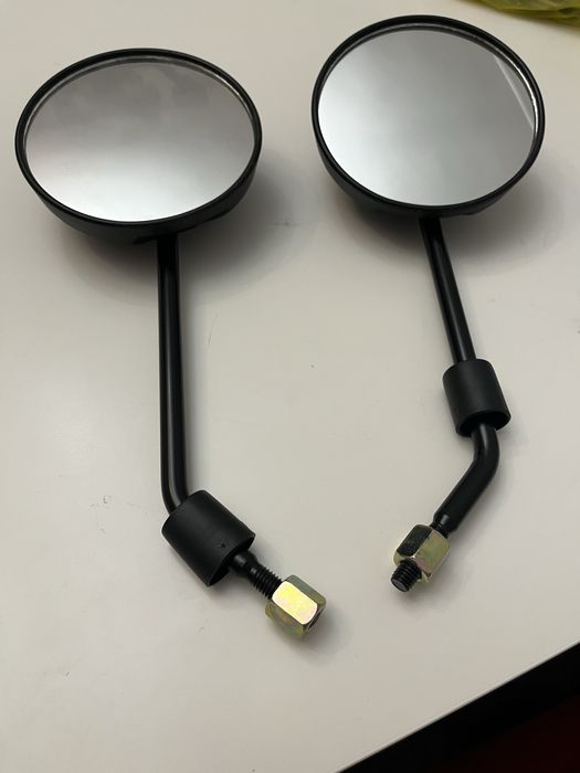 Oglindă universală pentru motocicletă scuter, set de 2 bucăți, negru