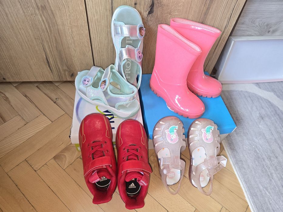 Гумени ботуши Jeorge,сандали Н&М frozen,Reebok, Adidas