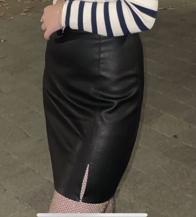 Кожанный юбка женская