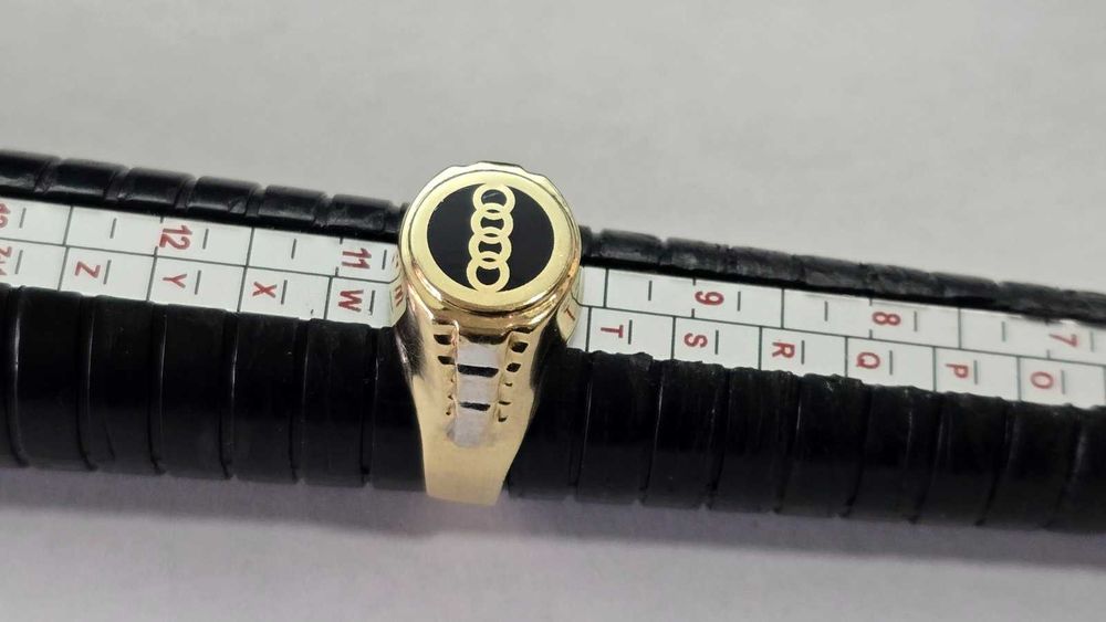 Златен мъжки пръстен 14 карата Audi