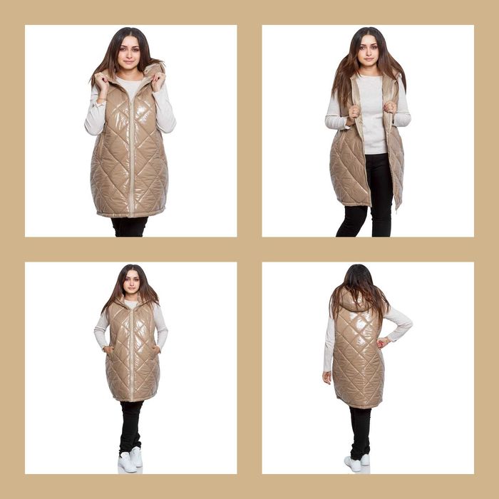 Страхотна МАКСИ грейка/елек - ЛАЧЕН - капучино - реален 6ХЛ