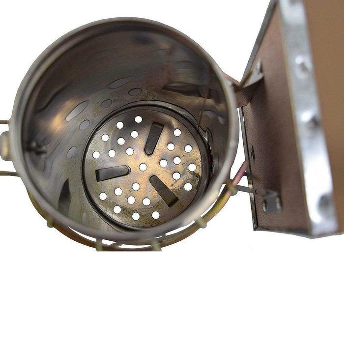 Пушилка пчели с телешка кожа и галванизирано желязо Размер М пчели мед