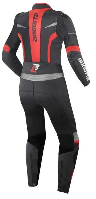 Дамски Кожен Мото Екип BOGOTTO MISANO Black/Red Размер 38-M