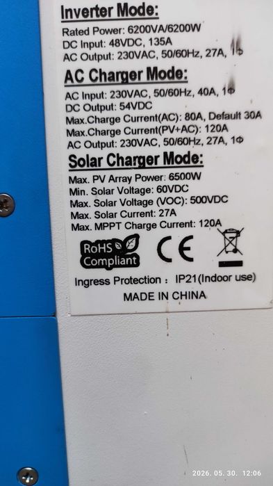 invertor solar anenji 6.2