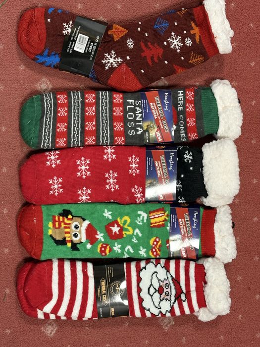 Коледни ватирани чорапи