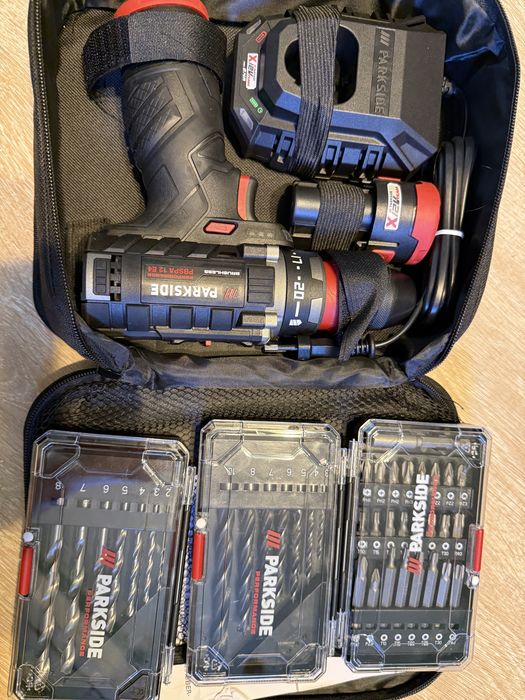 Filetanta Parkside Performance 43 piese + 2 acumulatori + incarcator ...