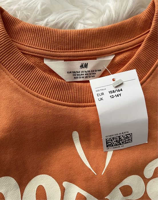 Bluza de molton noua cu eticheta, 12-14 ani
