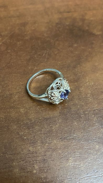 Кольцо серьги в комплекте серебро проба 925