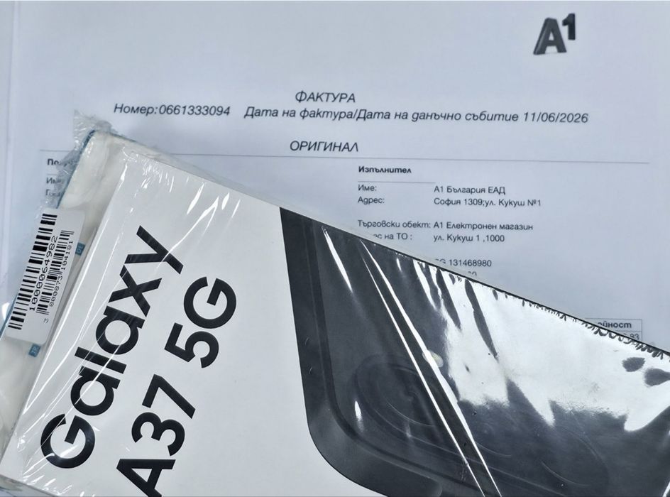 ЗАПЕЧАТАН 128GB Samsung A37 5G Гаранция A1 2028г. Black | Черен