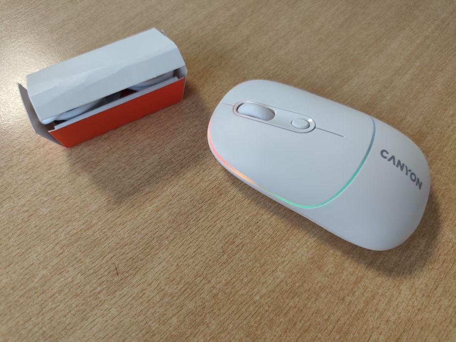 Оптична,безжична мишка Canyon mw22, white
