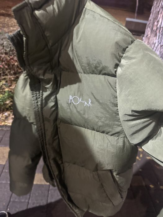 polar пуховик army green