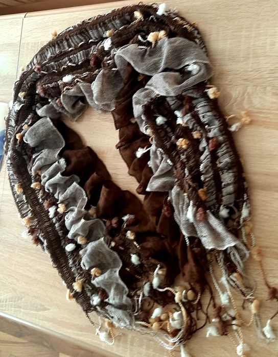 Ефектен ,дълъг шал и Фин ,рошав шал,фин ,шапка