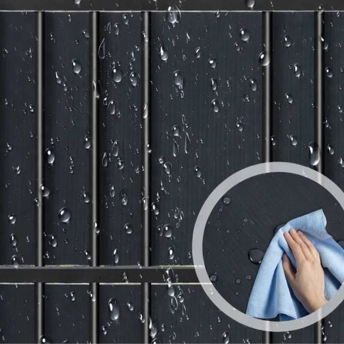 Антрацитна оградна лента 19 см x 35 м – UV устойчива и лесна за монтаж