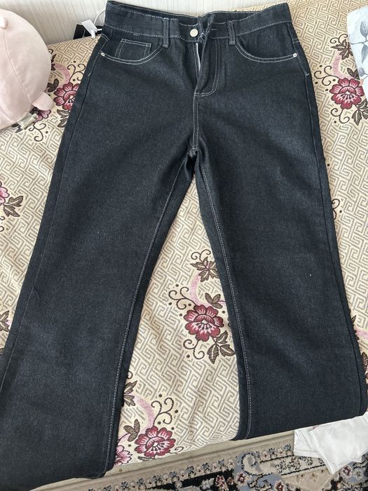 джинсы черные клеш