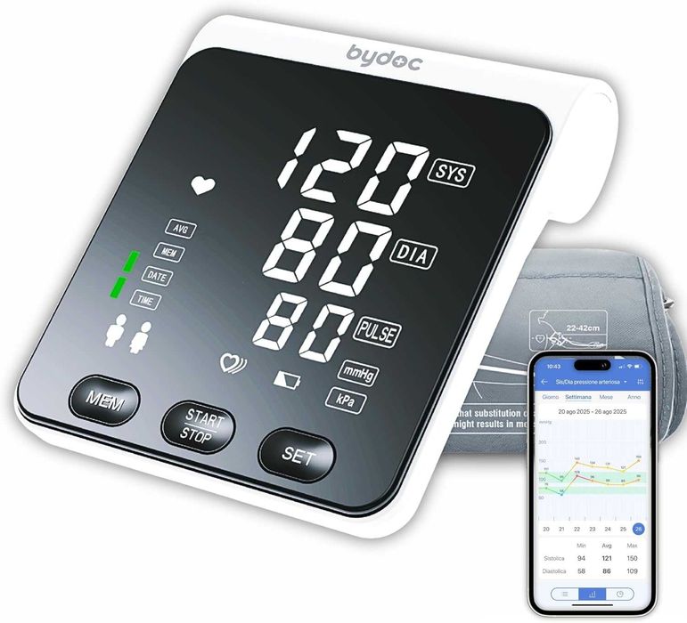 Смарт BYDOC апарат за кръвно налягане с маншет 22-42 см