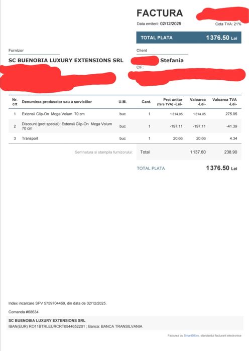 Extensii Clip-On Par Natural Megavolum 70 cm Saten Mediu 5 BuenoBia