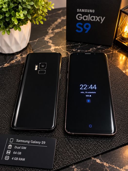 Telefon Samsung Galaxy S9 Impecabil 64GB 4GB Ram Dual Sim Gold Trimit Accept Schimb Pret fix
