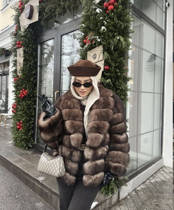 Шубу из натурального песца