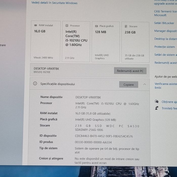 Nuc Gigabyte I5-10210U, 16Gb ddr4