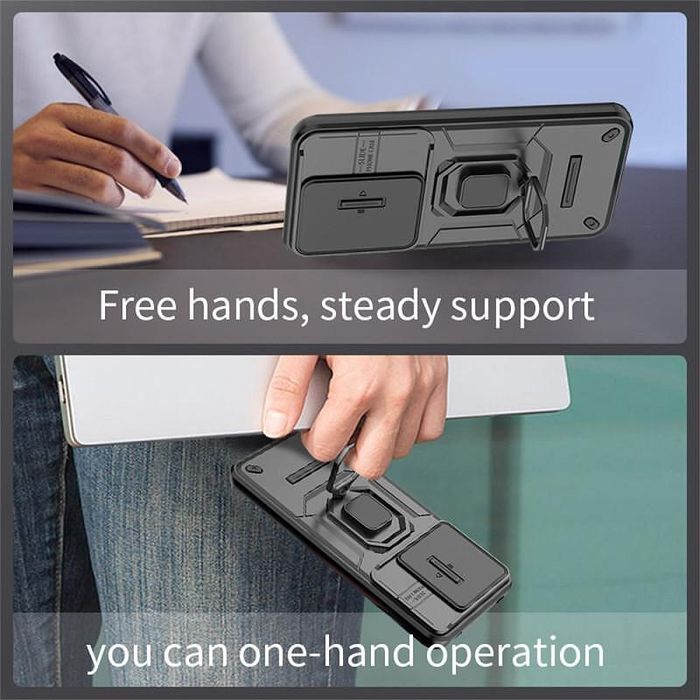 Удароустойчив кейс ringcase с капак за xiaomi redmi 15 4g