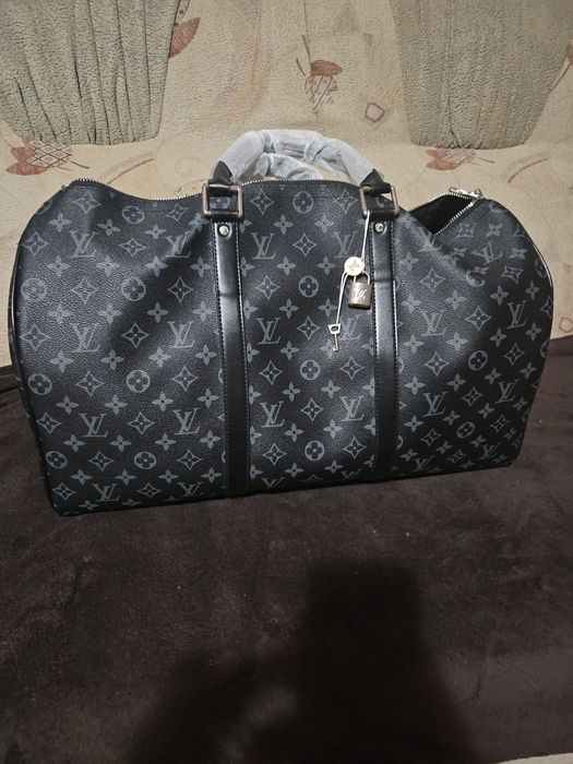 Louis Vuitton Keepall Dark Gray Travel Bag