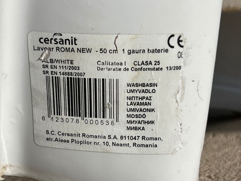 Lavoar Cersanit, Roma New 50 cm