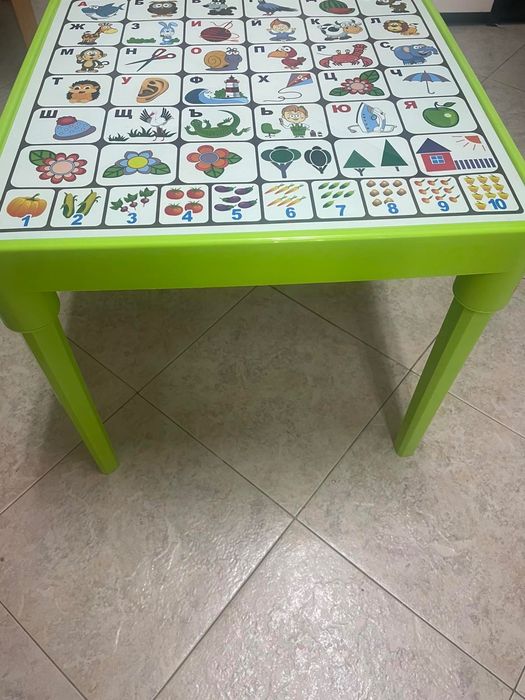 Детска маса с азбуката