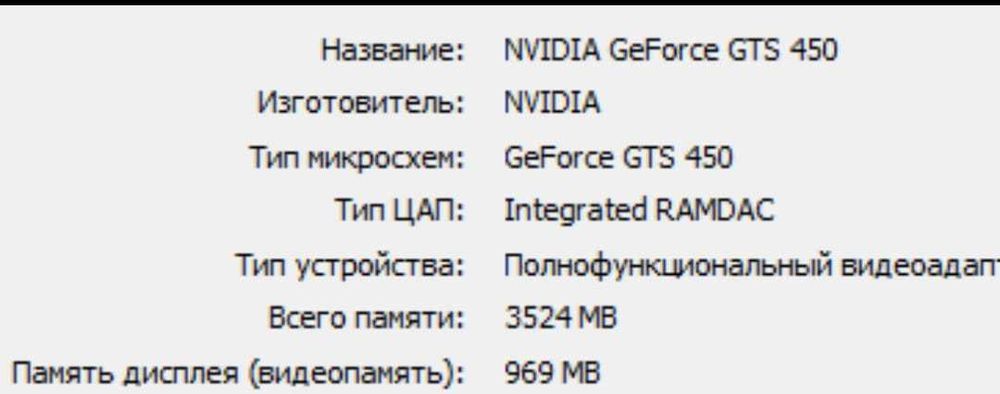 Видеокарта GeForce GTS 450