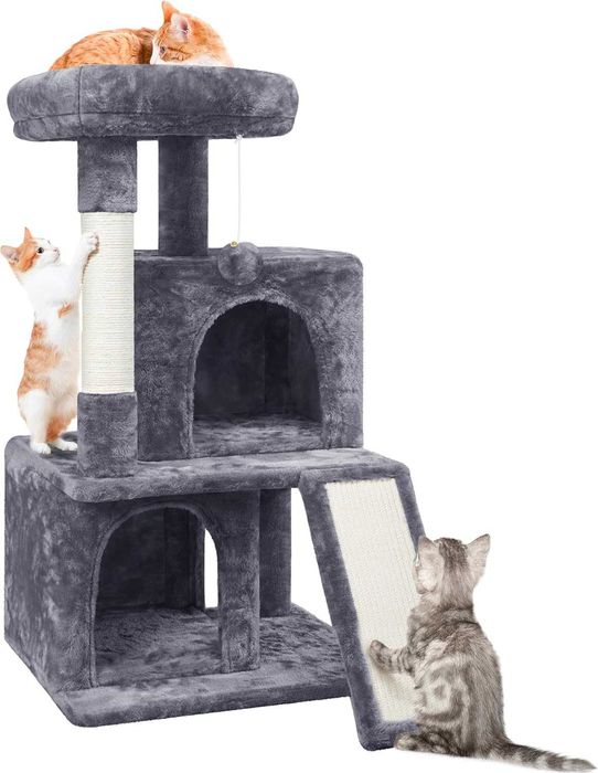 Ansamblu joaca pisici 91 cm cu 2 casute si sisal |S 592958 Dark Gray