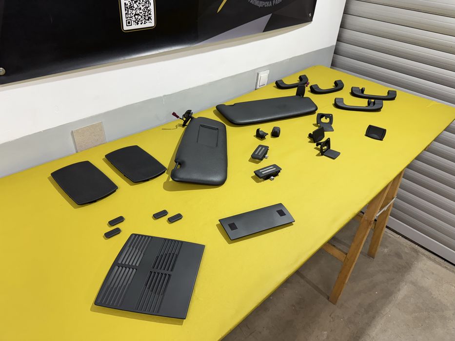 Таван, колонки и прилежащи пластмаси в алкантара е61