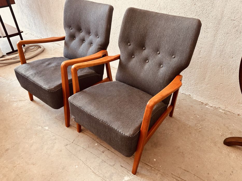 Винтидж датски кресла Danish Modern, тик, Svend Åge Eriksen стил, 1968–1974