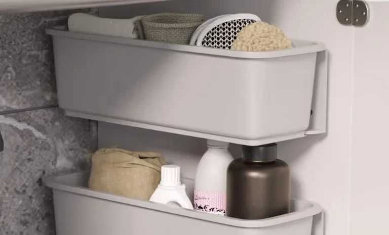 Organizator Coșuri Glisant Baffect 2 Piese – Gri