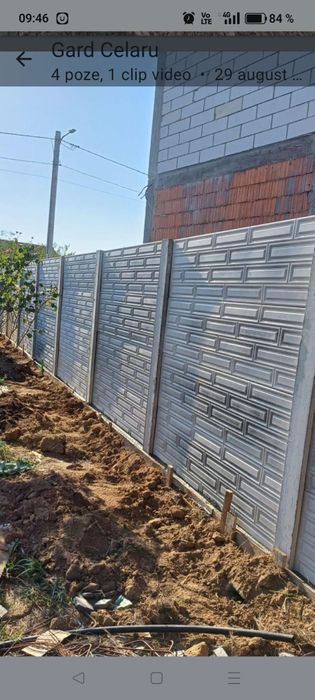 Gard de beton 250 lei lacra plasa de 4 și fier de 6 calitate foarte bu