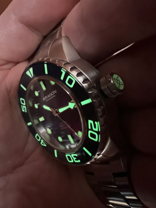 Vand ceas Aragon Divemaster Automatic Ronda R150 Mother of pearl