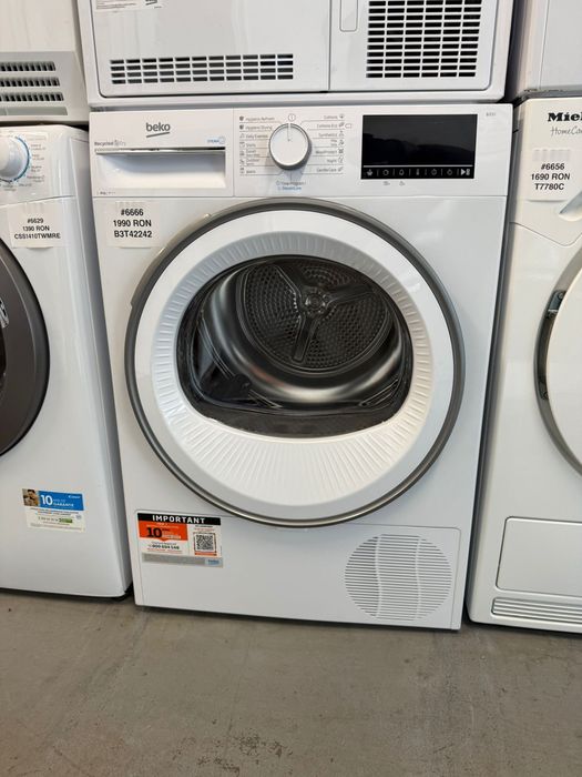 !!PROMOTIE!! Uscător de rufe cu pompă de căldură Beko B3T42242