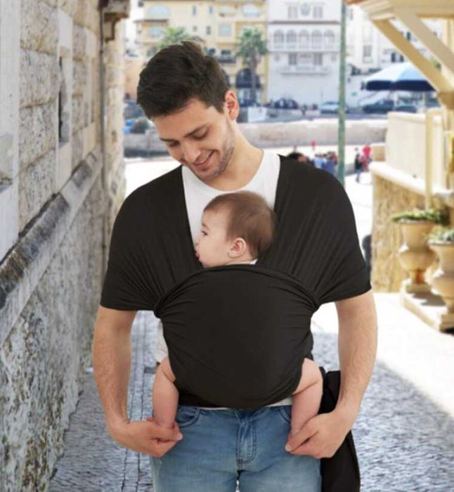 Marsupiu de calatorie, usor, respirabil, moale, Negru