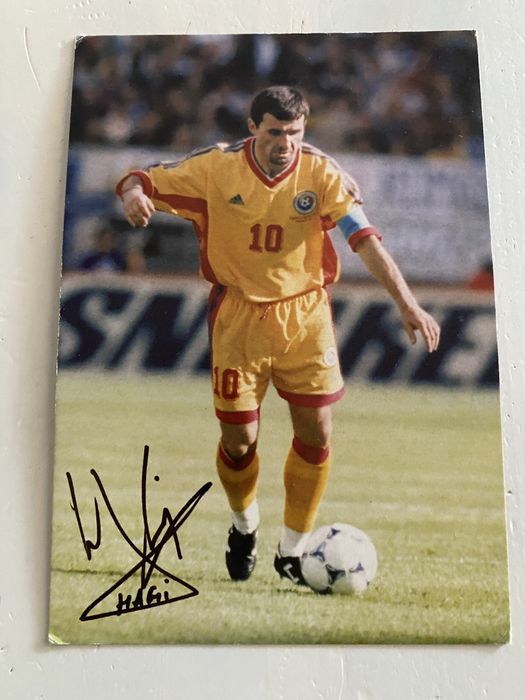 Ilustrata/Carte Postala Gheorghe Hagi Autograf