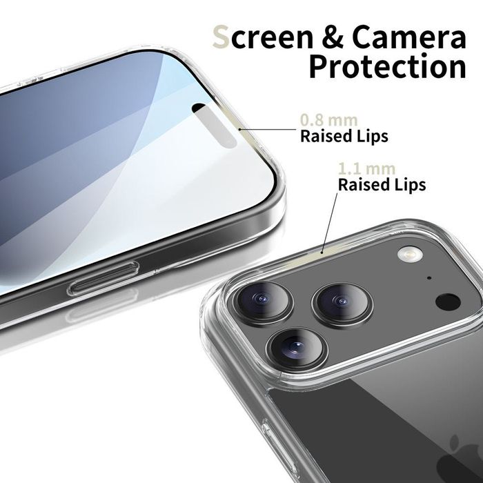 Tech-Protect FlexAir Hybrid TPU калъф за iPhone 17 Pro/Max – прозрачен