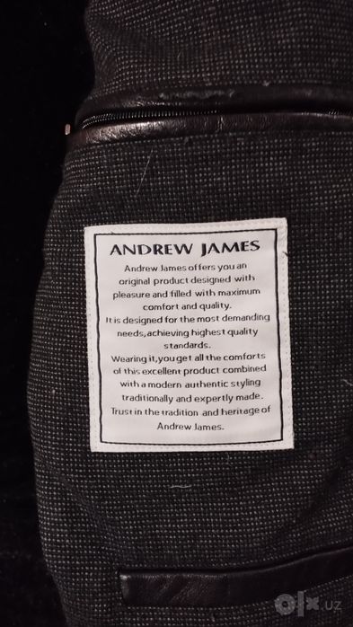 Натуральный кожанный пуховик "ANDREW  JAMES". Производство Германия.