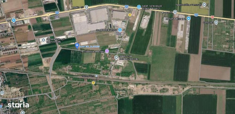 Teren industrial 5.880 mp cu acces direct A2–DN3 – Brănești, Ilfov