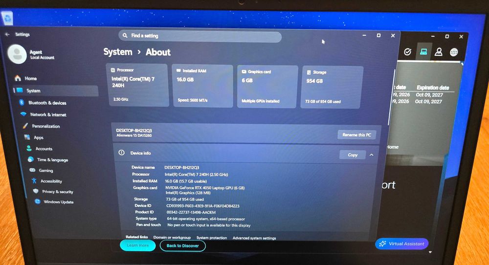 Alienware 15 2026 Intel 7 игровой ноутбук
